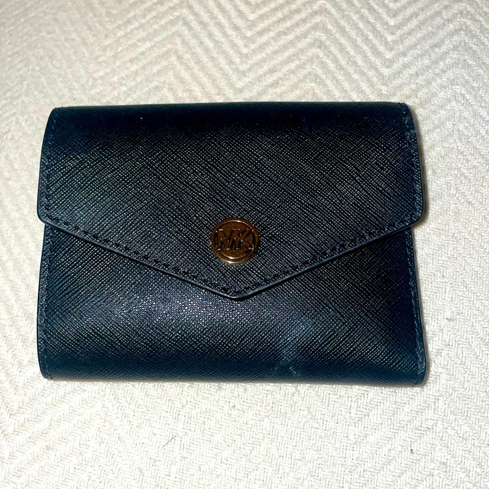 MICHAEL KORS JET SET TRAVEL MEDIUM FLAP BIFOLD WALLET BLACK